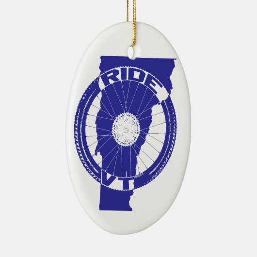 Ride Vermont Keramik Ornament (Rechts)