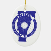 Ride Vermont Keramik Ornament (Vorne)