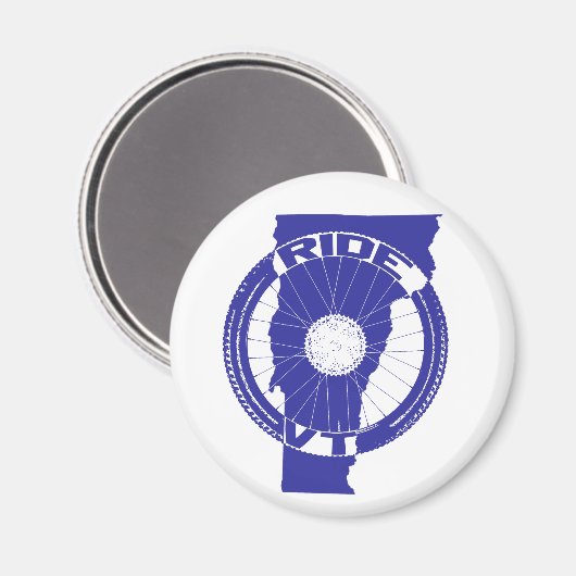 Ride Vermont Magnet (Vorderseite/Rückseite)