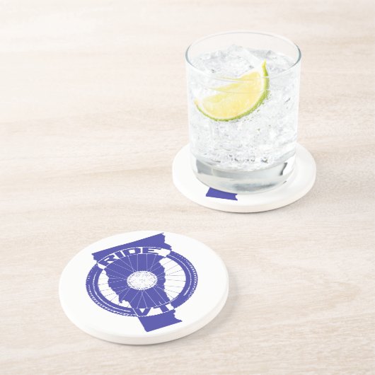 Ride Vermont Sandstein Untersetzer (Seite)