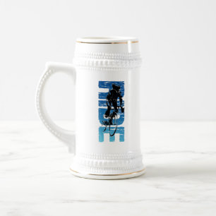 Ride - Vintage-Radsport Vertikal Bierglas