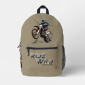 Ride Wind | Druckknopfbeutel Bedruckter Rucksack (Vorderseite)
