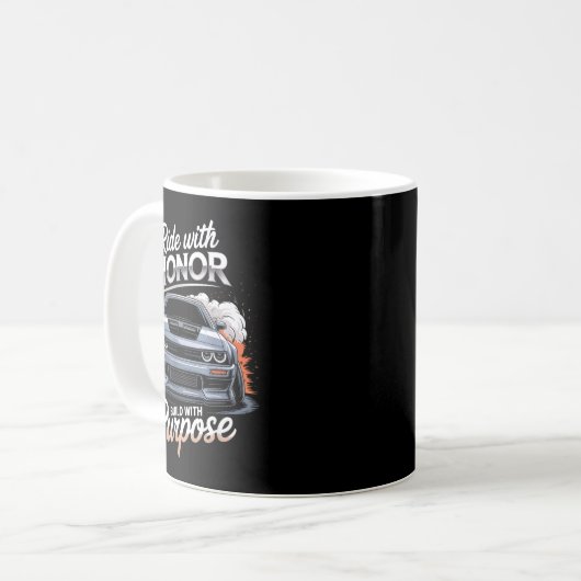 Ride With Honor Car Lover  Kaffeetasse (Vorderseite Links)