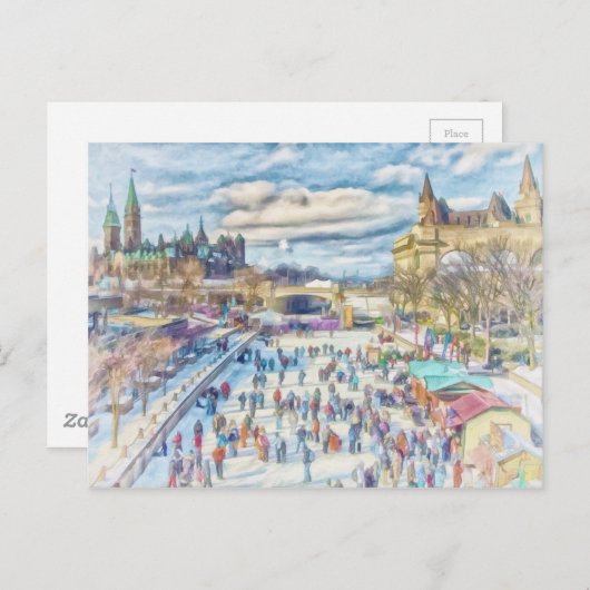 Rideau Canal Ottawa Kanada Postkarte (Vorne/Hinten)