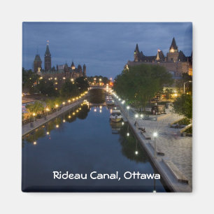 Rideau Canal und Sussex Drive in der Nacht. Magnet