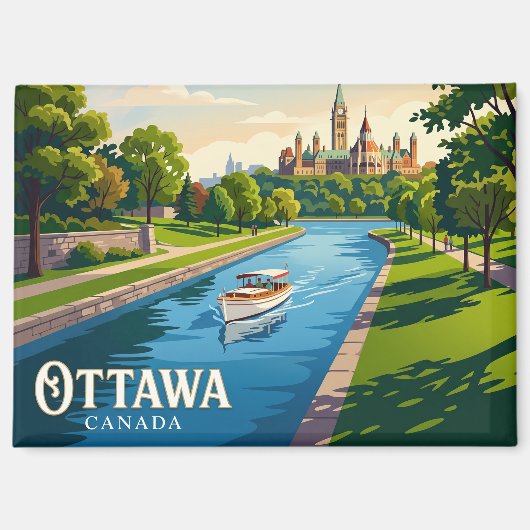 Rideau-Kanal Kanada Magnet (Vorderseite)