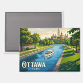 Rideau-Kanal Kanada Magnet (Vorderseite/Rückseite)