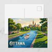 Rideau-Kanal Kanada Postkarte (Vorne/Hinten)