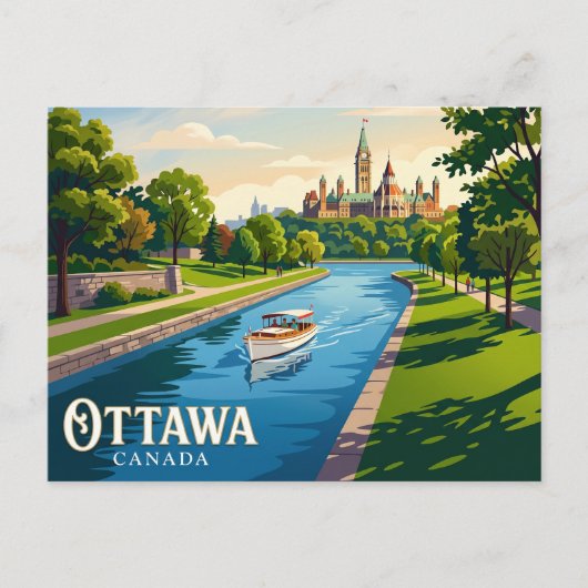 Rideau-Kanal Kanada Postkarte (Vorderseite)