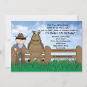 Ride'em Cowboy Einladung (Vorderseite)