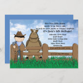 Ride'em Cowboy Einladung (Vorne/Hinten)