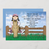 Ride'em Cowgirl gezüchtete Einladung (Vorne/Hinten)