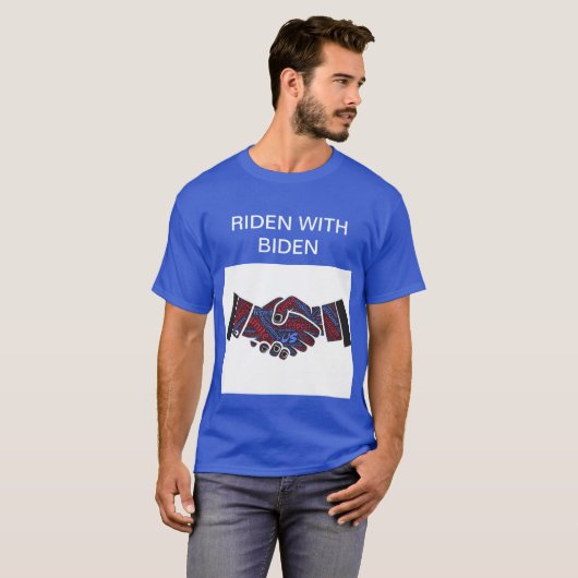 Riden mit Biden Men's Basic Dark T - Shirt (Vorne ganz)