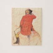 Rider in einem Red Coat von Edgar Degas Puzzle (Vertikal)