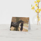 Riderless Pferdeeskorte Karte (Gelbe Blume)