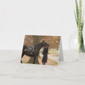 Riderless Pferdeeskorte Karte (Vorderseite)