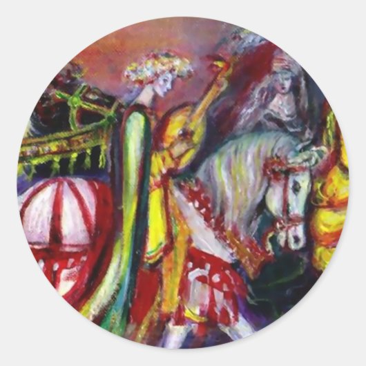 RIDERS IM NIGHT-Detail Runder Aufkleber (Vorderseite)