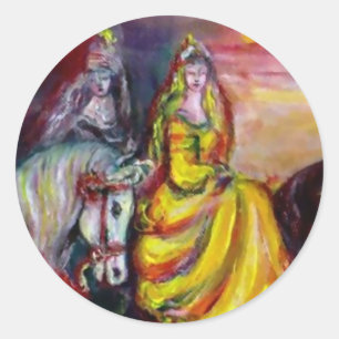 RIDERS IM NIGHT-Detail Runder Aufkleber