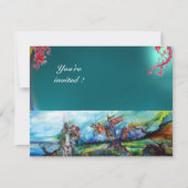 RIDERS IM STORM-Edelstein blau Einladung (Vorderseite)