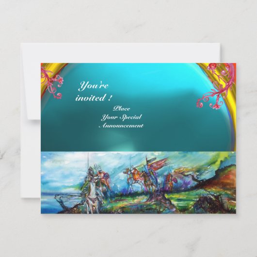 RIDERS IM STORM-Edelstein blau Einladung (Rückseite)