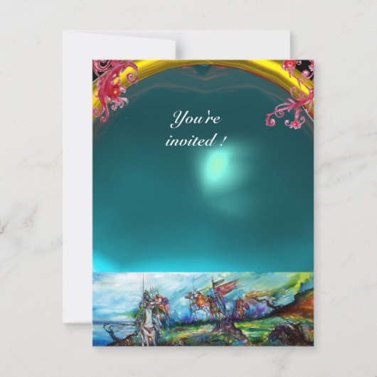 RIDERS IM STORM-Edelstein blau Einladung (Vorderseite)