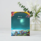 RIDERS IM STORM-Edelstein blau Einladung (Stehend Vorderseite)