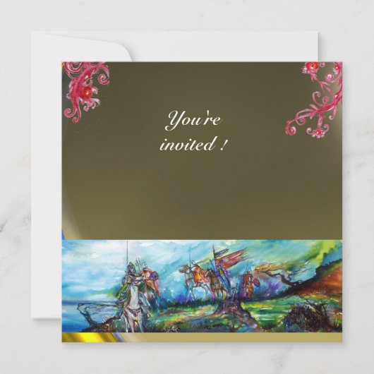 RIDERS IM STORMEN-Edelstein grau Einladung (Vorderseite)