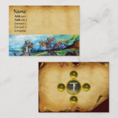 RIDERS IM STORMEN MONOGRAM-Pergament topaz Visitenkarte (Vorne/Hinten)