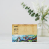 RIDERS IM STORMEN MONOGRAM-Pergament topaz Visitenkarte (Stehend Vorderseite)