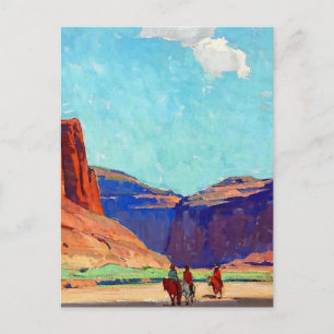 "Riders in Canyon de Chelly" von Edgar Payne Postkarte