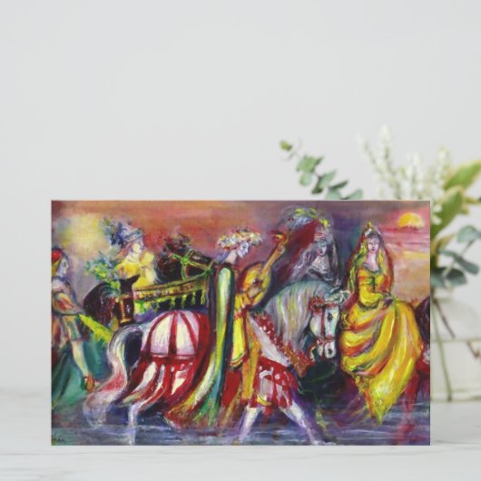 RIDERS IN DER NACHT-Fantasie Briefpapier (Stehend Vorderseite)