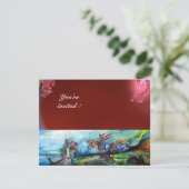 RIDERS IN DER STORM-Edelstein rot Einladung (Stehend Vorderseite)