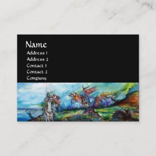 RIDERS IN DER STORM, leuchtend blau, rot, schwarz Visitenkarte