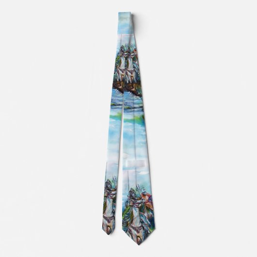 RIDERS IN DER STORM Mittelalterliche Ritter Krawatte (Rückseite)