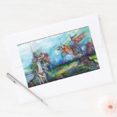 RIDERS IN DER STORM Mittelalterliche Ritter Reitst Rechteckiger Aufkleber (Umschlag)