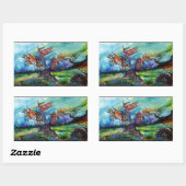 RIDERS IN DER STORM Mittelalterliche Ritter Reitst Rechteckiger Aufkleber (Blatt)