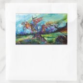 RIDERS IN DER STORM Mittelalterliche Ritter Reitst Rechteckiger Aufkleber (Tasche)