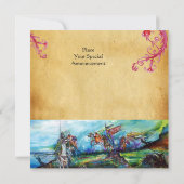 RIDERS IN DER STORM-Monogramm-Amethyste Einladung (Rückseite)