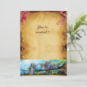 RIDERS IN DER STORMEN Ritter Pferderücken Einladung (Stehend Vorderseite)