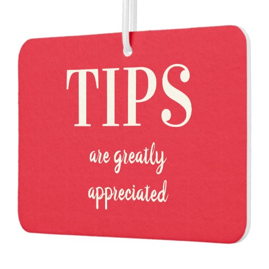 Rideshare Driver Red Heart Tipps sind zu schätzen Autolufterfrischer (Links)