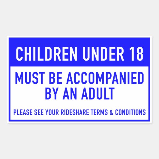 Rideshare-Miniaturfenster-Aufkleber Rechteckiger Aufkleber (Vorderseite)