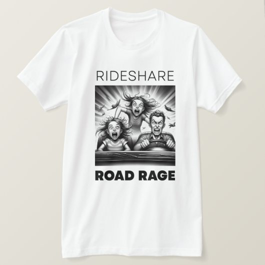 RIDESHARE Ready Funny Shirt | "Rideshare Road" (Design vorne)
