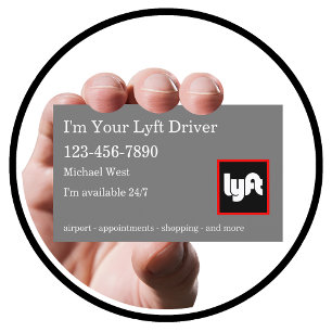 Rideshare Taxi Driver Modern B Visitenkarte