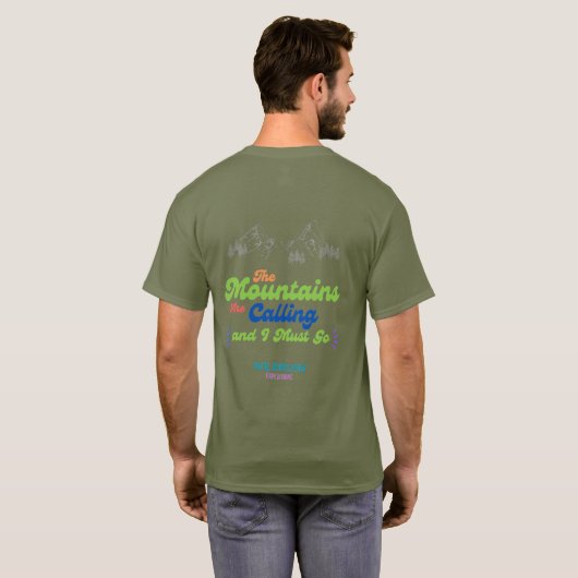 RideTheClassic The Mountain Are Calling &I Must Go T-Shirt (Schwarz voll)