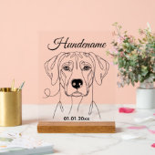 Ridgeback Dog Portrait Personalized Acrylic Print Acrylschild (Hochzeit)
