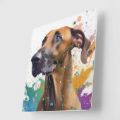 Ridgeback Dog Quadratische Wanduhr (Winkel)