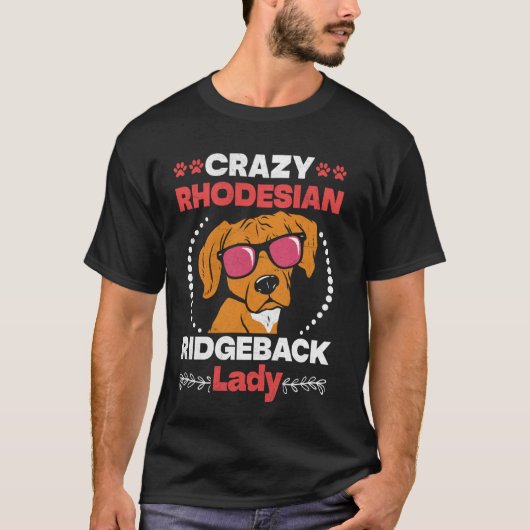 Ridgebacks CRAZY RHODESIAN RIDGEBACK LADY Mama T-Shirt (Vorderseite)