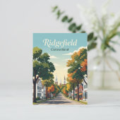 Ridgefield Connecticut Postkarte (Stehend Vorderseite)