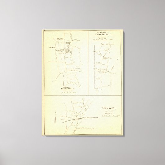 Ridgefield, Newton, Darien Leinwanddruck (Vorderseite)