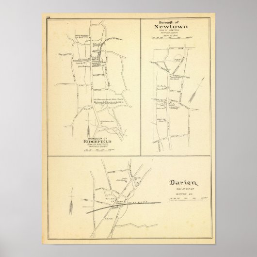 Ridgefield, Newton, Darien Poster (Vorne)